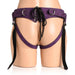 Strap U Bodice Deluxe Leather Corset Harness Purple