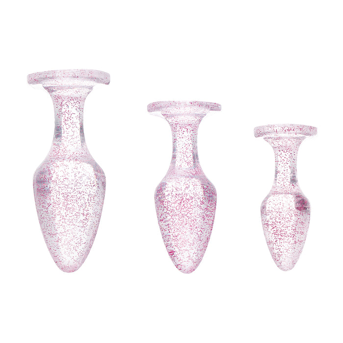 Booty Sparks Glitter Gem Anal Plug Set Pink