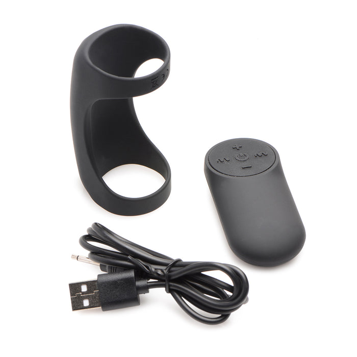 Trinity Men 28X G-Shaft Silicone Cock Ring with Remote