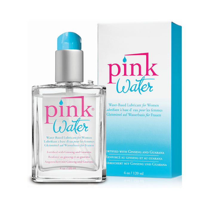 Pink Water Water-Based Lubricant 4 oz. Glass Bottle