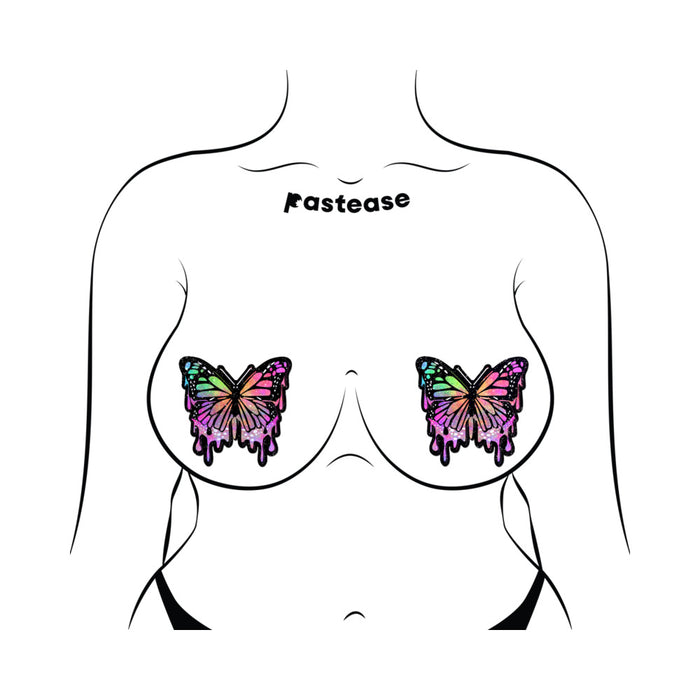 Pastease Butterfly Melt Trippy Glitter Rainbow Nipple Pasties