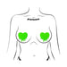 Pastease Neon Green Melty Heart Nipple Pasties