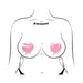 Pastease Faux Latex Pleather Vinyl Baby Pink Melty Heart Nipple Pasties