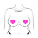 Pastease Neon Pink Day-Glow Lycra Heart Nipple Pasties