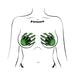 Pastease Zombie Neon Green/UV Reactive Boney Hands Nipple Pasties