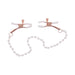 Sportsheets Sex & Mischief Peaches 'n CreaMe Pearl Nipple Clamps