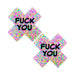 Neva Nude F*ck You Sprankles 3D Neon Blacklight X Factor Nipple Pasties