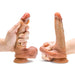 Renaissance DaVinci Sliding Foreskin Dildo with Squeezable Balls 8 in. Tan