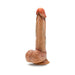 Renaissance Raphael Sliding Foreskin Dildo with Squeezable Balls 9.5 in. Tan
