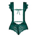 Magic Silk Evermore Cutout Romper Emerald Queen Size
