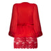 Magic Silk Sugar High 3/4 Sleeve Robe Red S/M