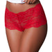 Magic Silk Sugar High Lace Boy Short Red L/XL