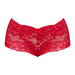 Magic Silk Sugar High Lace Boy Short Red L/XL