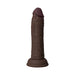 Shaft Vibrating Model J: 6.5 in. Dual Density Silicone Dildo Mahogany