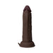 Shaft Vibrating Model J: 6.5 in. Dual Density Silicone Dildo Mahogany