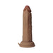 Shaft Vibrating Model J: 6.5 in. Dual Density Silicone Dildo Oak