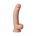 Shaft Vibrating Model C: 9.5 in. Dual Density Silicone Dildo Pine