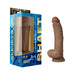 Shaft Vibrating Model C: 9.5 in. Dual Density Silicone Dildo Oak