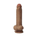 Shaft Vibrating Model C: 9.5 in. Dual Density Silicone Dildo Oak