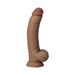 Shaft Vibrating Model C: 9.5 in. Dual Density Silicone Dildo Oak