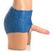 Strap U Booty Shorts Dildo Silicone Strap-On Harness 6 in. Small