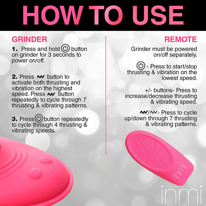 INMI Spin 'N' Grind Rotating & Vibrating Silicone Grinder