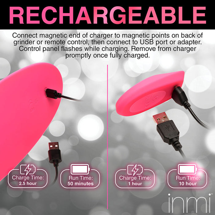 INMI Spin 'N' Grind Rotating & Vibrating Silicone Grinder