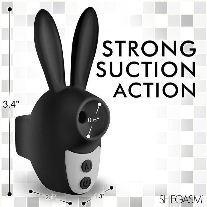 Shegasm Sucky Bunny Clit Stimulator Black