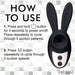 Shegasm Sucky Bunny Clit Stimulator Black