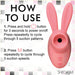 Shegasm Sucky Bunny Clit Stimulator Pink