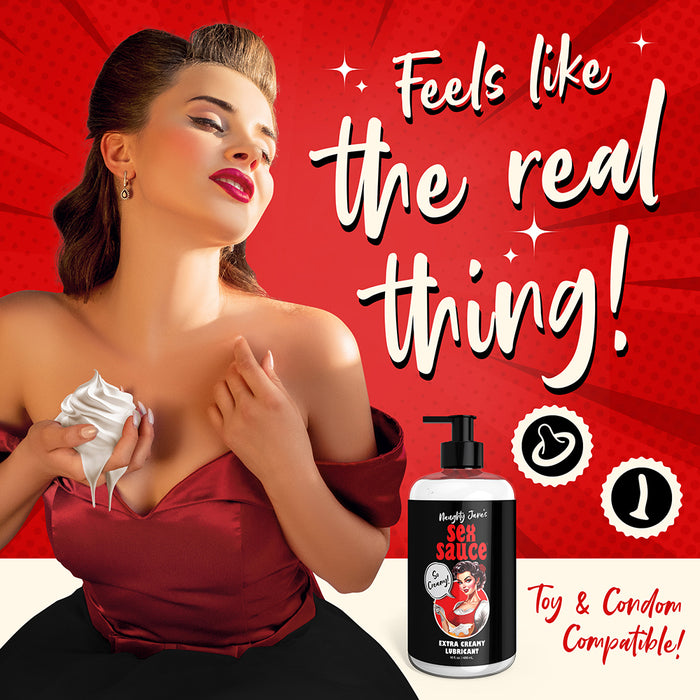 Naughty Jane's Sex Sauce Extra Creamy Lubricant 16 oz.