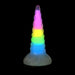 Creature Cocks Uni-Glow Glow-in-the-Dark Rainbow Silicone Dildo