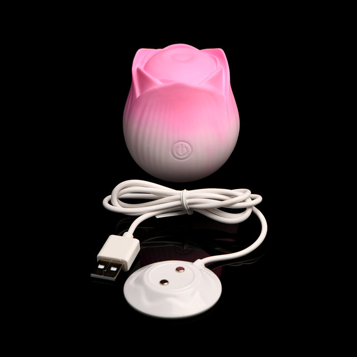 Bloomgasm Pulsing Petals Throbbing Rose Stimulator Pink