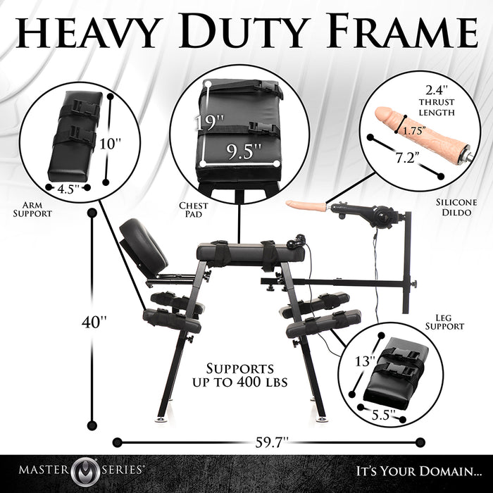 Master Series Obedience Bench with Sex Machine (Dropship Only)