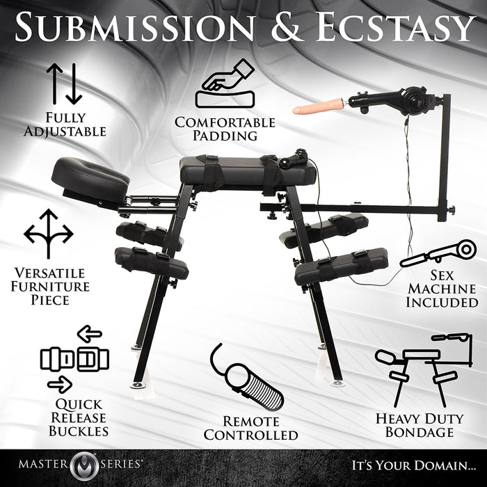 Master Series Obedience Bench with Sex Machine (Dropship Only)