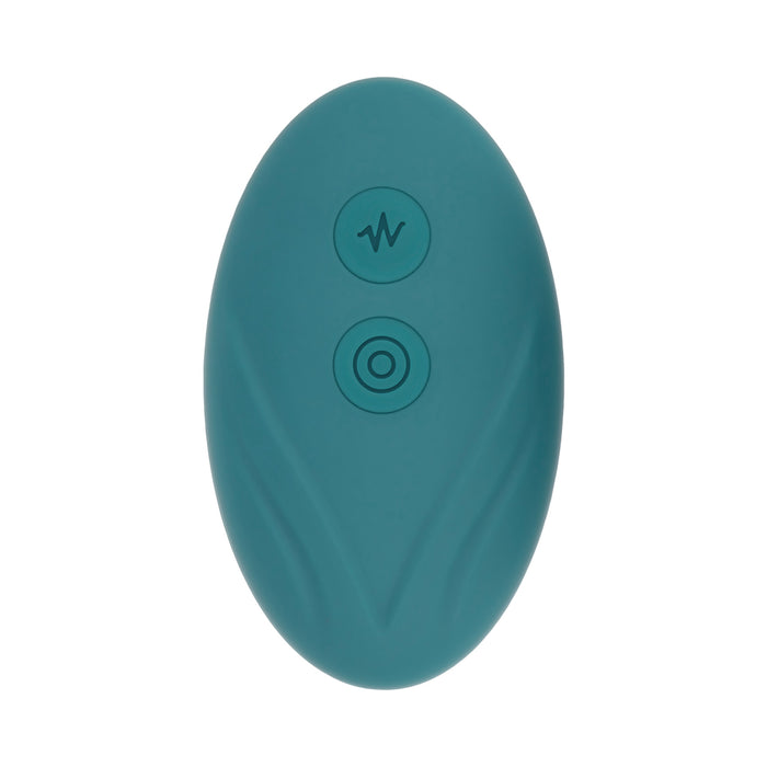 Evolved Oval Office Rechargeable Vibrating Egg with Remote Silicone Teal