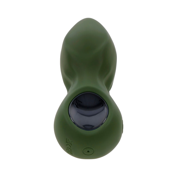 Gender X My Secret Garden Rechargeable Vibrating Anal Plug with Remote Silicone Green