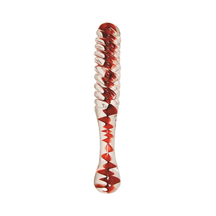 Adam & Eve Eve's Sweetheart Swirl Glass Dildo