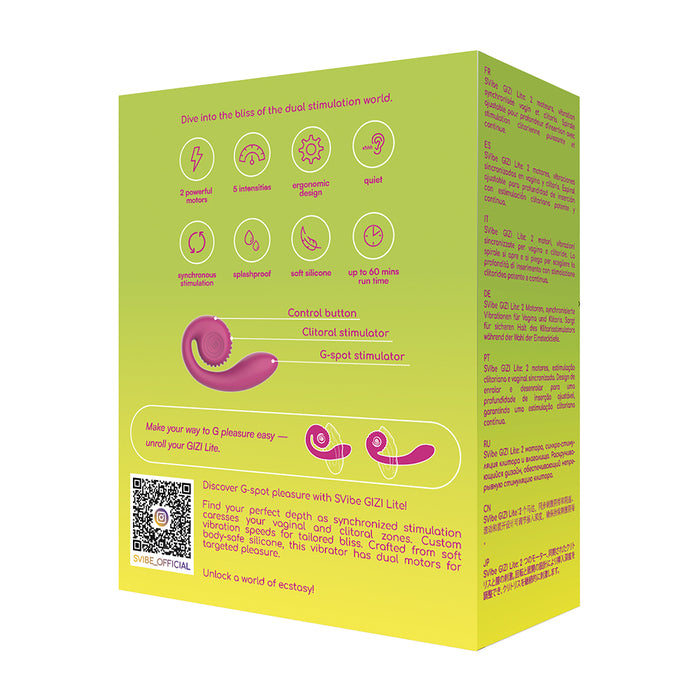 SVibe Snail Gizi Lite Vibrator Sweet Dragonfruit
