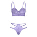 Magic Silk Sheer Passion Demi Bra & High Cut Tanga Very Peri L/XL