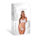 Magic Silk Sheer Passion Demi Bra & High Cut Tanga White/Lavender L/XL