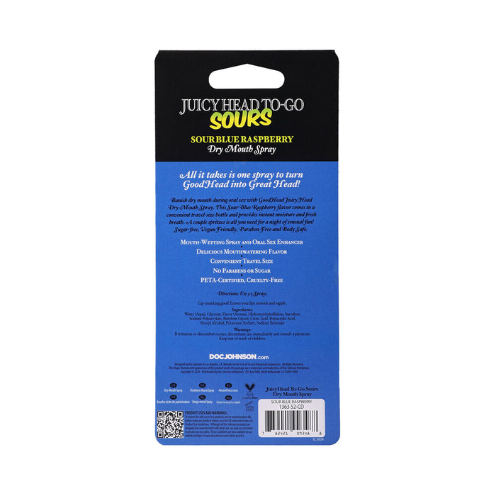 GoodHead Juicy Head Dry Mouth Spray To-Go Sour Blue Raspberry 0.3 oz.