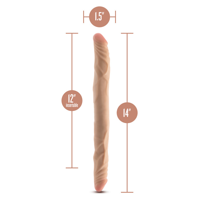 Dr. Skin Plus 14 in. Posable Double Dong Beige