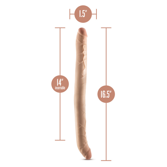 Dr. Skin Plus 16.5 in. Posable Double Dong Beige