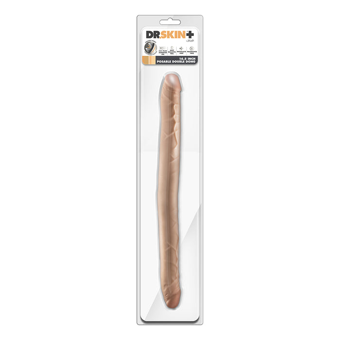 Dr. Skin Plus 16.5 in. Posable Double Dong Beige