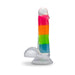 Neo Elite Glow-in-the-Dark Rainbow Rave 6.5 in. Silicone Dual Density Dildo