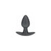 Ouch! Smooth Silicone Anal Plug Small 2.6 in. Gun Metal