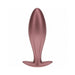 Ouch! Smooth Silicone Oval Anal Plug 4.6 in. Rose Gold