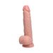 RealRock 7 in. Vibrating Cock with Balls Regular Straight Beige