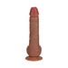 RealRock 7 in. Vibrating Cock with Balls Regular Straight Tan